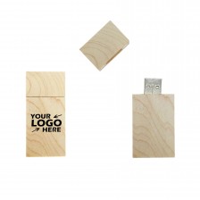 Rectangle Wooden Body 1 GB USB Flash Drive
